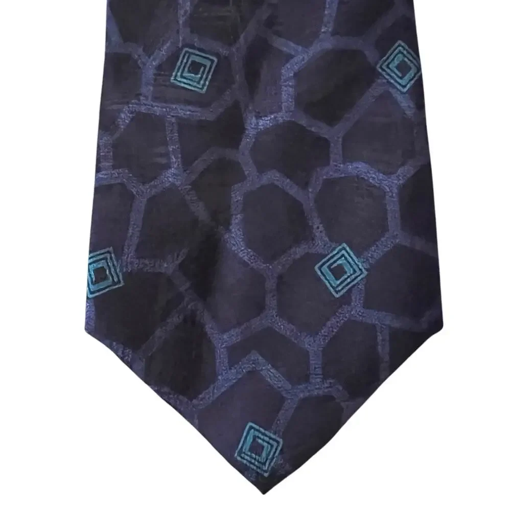VINTAGE ITALIAN SILK TIE  Imported Blue FAST SHIPPING 1707-13